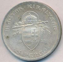 1938. 5P Ag "Szent István" T:2,2- Adamo P8.1