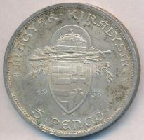 1938. 5P Ag "Szent István" T:2,2- Adamo P8.1