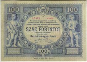 1884. 100Ft fakszimile (cseh) T:I