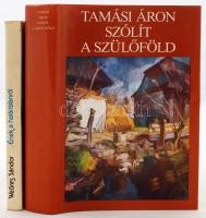 2 db szépirodalmi könyv-Tamási Áron: Szólít a Szülőföld. Bölcső és bagoly, Hazai tükör, Vadrózsa ága. Bp., 1985, Szépirodalmi Könyvkiadó. Kiadói egészvászon kötés, védőborítóval, jó állapotban.