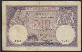 Románia 1920. 5L T:II
