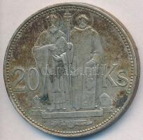 Szlovákia 1941. 20K Ag "Cirill és Metód" T:2 patina Slovakia 1941. 20 Korun Ag "St. Kyrill and St. Methodius" C:XF patina Krause KM#7.1