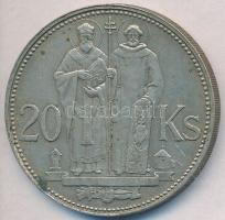 Szlovákia 1941. 20K Ag "Cirill és Metód" T:2  Slovakia 1941. 20 Korun Ag "St. Kyrill and St. Methodius" C:XF  Krause KM#7.1
