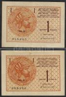 Jugoszlávia 1919. 1D (2x) T:II