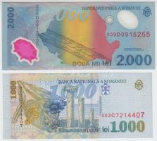 Románia 1998. 1000L + 1999. 2000L T:I
Romania 1998. 1000 Lei + 1999. 2000 Lei C:UNC