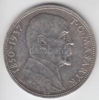 Csehszlovákia 1937. 20K Ag "Masaryk" T:2,2- Czechoslovakia 1937. 20 Korun Ag "Death of President Masaryk" C:XF,VF
