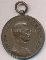 1917. Bronz Vitézségi Érem "IV. Károly / Fortitudini" mellszalag nélkül. Szign: Kautsch T:2,2-  Hungary 1917. Medal for Bravery without ribbon Br. Sign: Kautsch C:XF,VF