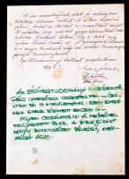 1976 Bessenyei Ferenc Kossuth díjas színművész, Hajdu Júlia zongoraművész , G. Dénes György (Zsüti) dalszövegíró, Győry Franciska színművésznő sajátkezú aláírása beírása amlékfüzet lapján