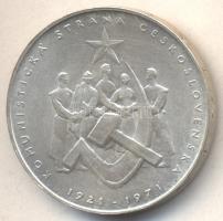 Csehszlovákia 1971. 50K Ag "50 éves a Csehszlovák Kommunista Párt" T:1-	 Czechoslovakia 1971. 50 Korun Ag "50th Anniversary - Czechoslovak Communist Party" C:AU