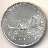 Csehszlovákia 1982. 100K Ag "Ceske Budejovice-i Lóvasút" T:1-,2 Czechoslovakia 1982. 100 Korun Ag "150th Anniversary - Ceske Budejovice Horse Drawn Railway" C:AU,XF