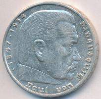 Német 3. Birodalom 1938A 5M Ag "Hindenburg" T:2- German Third Reich 1938A 5 Marks Ag "Hindenburg" C:VF