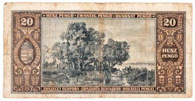 1926. 20P "MNB" vízjellel T:III-,IV RR!
Hungary 1926. 20 pengő with "MNB" waterm...