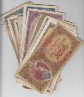 70db vegyes magyar és külföldi bankjegy, főleg pengők T:vegyes