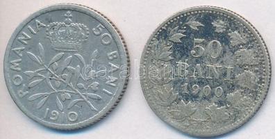 Románia 1900. 50b Ag + 1910. 50b Ag T:3
Romania 1900. 50 Bani + 1910. 50 Bani Ag C:F