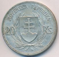 Szlovákia 1939. 20K Ag "Tiso" T:2
Slovakia 1939. 20 Korun Ag "Tiso" C:XF