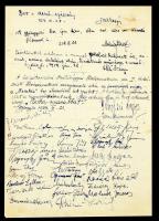 1959 özv Medgyessy Ferencné Kossuth díjas kiváló szobrászművész özvegye, Soós Gyula művészettörténész saját kezű beírása és aláírása emléklapon. A hátlapon Krajcsi Lajos karmester beírása és aláírása és a Salgótarjáni Acélárúgyár fúvós zenekara 34 tagjának aláírása