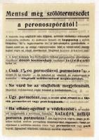 1953 Peronoszpóra ellenes röplap A/5 ös