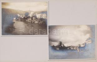 cca 1904 Bosznia-Horvtország fotóalbum, 61 db fotó, köztük képe a mostari hídról, 11x8 cm