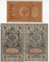 Oroszország 1898. 1R T:II/III + 1909. 5R (2x) 2 klf típusban (aláírás klf) T:II + 10R (3x) 3 klf típ...