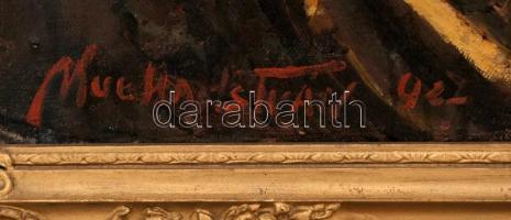 Mucha István: Juhász Ödön hadnagy, ifjon elhunyt debreceni tiszt képe. Olaj, vászon, jelzett, sérült...