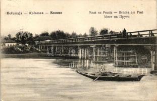 Kolomyia, Brück am Prut / bridge, boat
