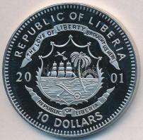 Libéria 2001. 10$ "Szabadság pillanatai - A Berlini Fal lebontása" multicolor T:PP ujjleny...