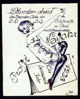 Faust jelzéssel: 1926 Ein besseres Jahr(plakátterv). Vegyes technika, papír, jelzett, 17x21 cm