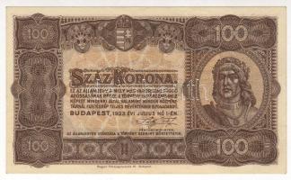 1923. 100K "Magyar Pénzjegynyomda" T:I