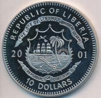 Libéria 2001. 10$ "Szabadság pillanatai - Függetlenségi nyilatkozat jóváhagyása" multicolo...