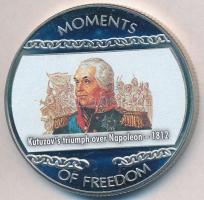 Libéria 2004. 10$ "Szabadság pillanatai-Kutuzov marsall megállítja Napóleon seregeit 1812" multicolor T:PP ujjlenyomatos Liberia 2004. 10 Dollars "Moments of Freedom-Kutuzov's triumph over Napoleon 1812" multicolor C:PP fingerprint
