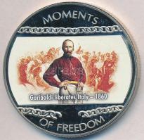 Libéria 2004. 10$ "Szabadság pillanatai-Garibaldi felszabadítja Itáliát 1860" multicolor T:PP ujjlenyomatos Liberia 2004. 10 Dollars "Moments of Freedom-Garibaldi liberates Italy 1860" multicolor C:PP fingerprint