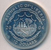Libéria 2004. 10$ "Szabadság pillanatai-Ceausescu diktatúrájának bukása 1989" multicolor T...