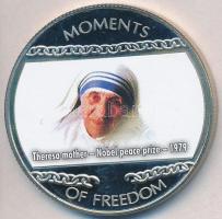 Libéria 2004. 10$ "Szabadság pillanatai-Teréz anya (Nobel-békedíj) 1979" multicolor T:PP ujjlenyomatos Liberia 2004. 10 Dollars "Moments of Freedom-Theresa mother-Nobel peace price 1979" multicolor C:PP fingerprint