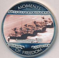 Libéria 2004. 10$ "Szabadság pillanatai-Tienanmen tér 1989" multicolor T:PP ujjlenyomatos Liberia 2004. 10 Dollars "Moments of Freedom-Tienanmen square 1989" multicolor C:PP fingerprint