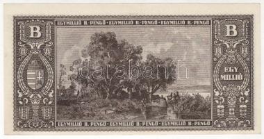 1946. 1000.000B.-pengő oldalra és lefelé erősen elcsúszott nyomat T:I-
