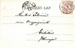 1899 Gödöllő, Ferenc József vadászöltözetben, a Pick testvérek kiadása / Franz Josef litho