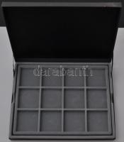 Éremtartó kazetta kivehető tálcával, 24 férőhellyel, használt állapotban, matricával