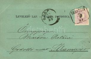 1899 Varasd, Varazdin; Villa Bedekovich, Papirnica Stiflera (EB)