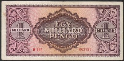 1946. 1000.000.000P + 10.000B.-pengő (4x) mindegyiken látványos lemezhiba (folt, csík, elkenődés, st...