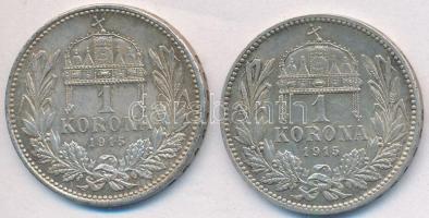 1915KB 1K Ag "Ferenc József" (2x) T:2