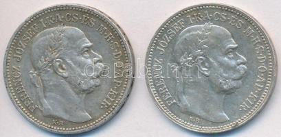 1915KB 1K Ag "Ferenc József" (2x) T:2