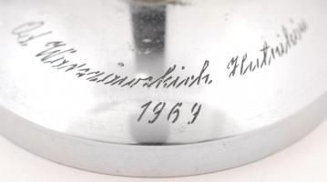 Varsói kohászok 1969 emlék asztaldísz,fém, 140mm