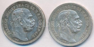 1915-1916KB 1K Ag "Ferenc József" (2x) T:2,2-