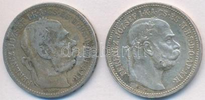 1895-1915KB 1K Ag "Ferenc József" (2x) T:2,3