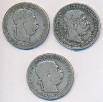 Ausztria 1893. 1K Ag "Ferenc József" (3x) T:2-,3
Austria 1893. 1K Ag "Franz Joseph&qu...