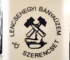 Hollóháza Dorogi Szénbányák Lencsehegyi Bányász Üzem emlék sörös kupa, jelzett, hibátlan, 185mm