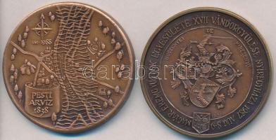 Fritz Mihály (1947-) 1988. "MÉE - Pesti árvíz / Wesselényi Miklós" Br emlékérem (42,5mm) +...