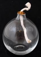 Gömb alakú kanócos üvegmécses, hibátlan, d: 9 cm