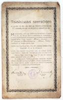 1929 Találkozási szerződés a győri M. Kir. Áll. Révai Miklós reáliskola IV. osztályának elvégzése alkalmával