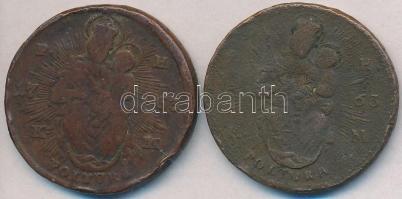 1763. PH-KM Poltura Cu "Mária Terézia" (2x) T:3
Huszár: 1751., Unger III.:1270.c
